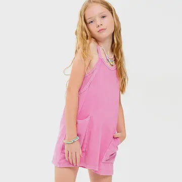 Good Girl Mineral Washed Mini Dress - Pink