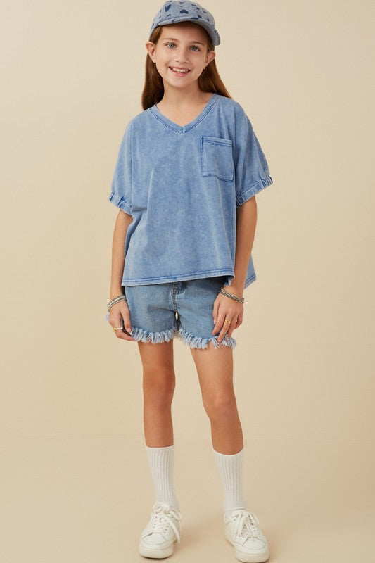 Hayden Girl Short Set Blue