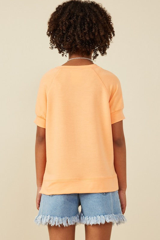 Hayden Girls Crochet Lace Trimmed Top