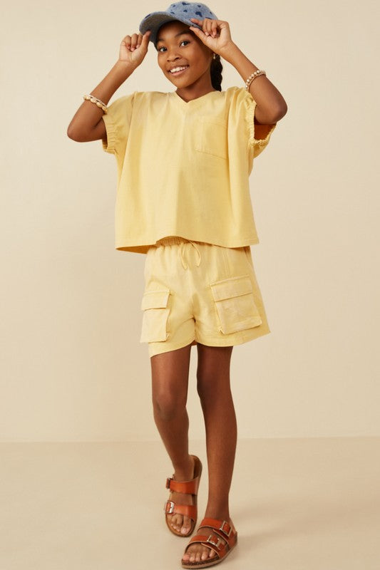 Hayden Girl Short Set Yellow