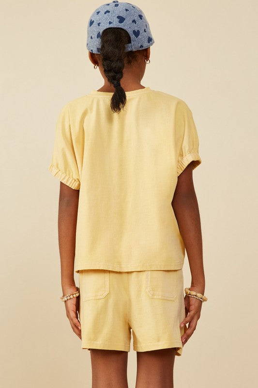 Hayden Girl Short Set Yellow