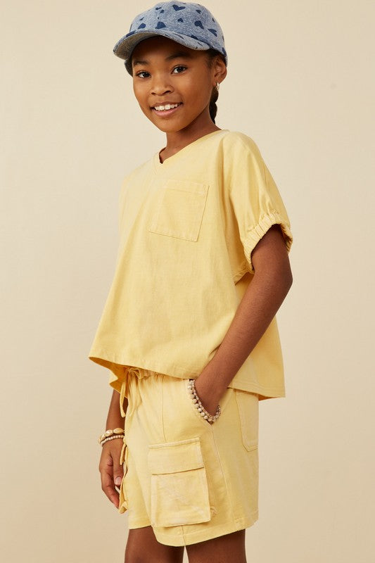 Hayden Girl Short Set Yellow