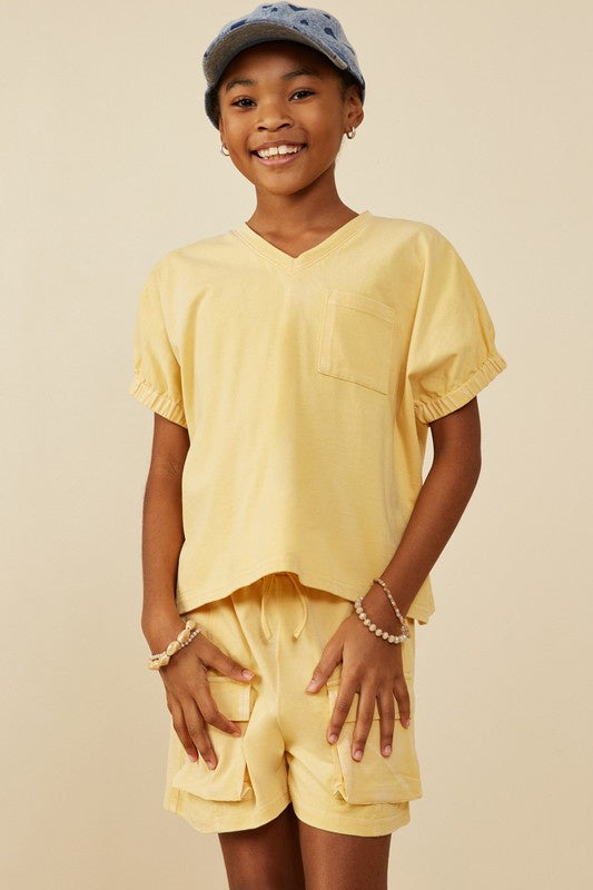 Hayden Girl Short Set Yellow