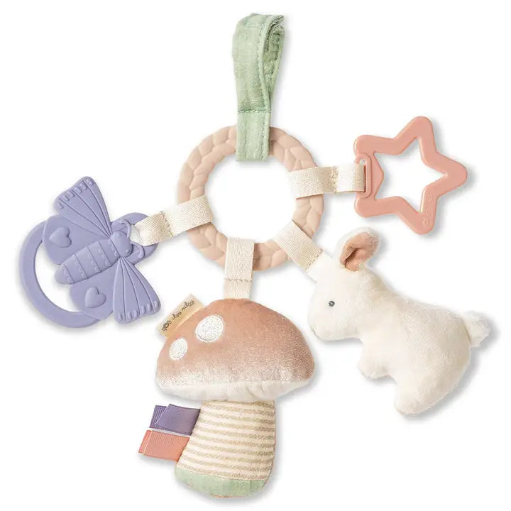 Bitzy Busy Ring Teething Activity Toy- Bunny