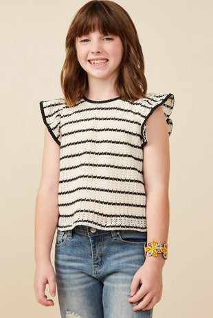 Hayden Girl Ruffled Sleeve Knit Tank