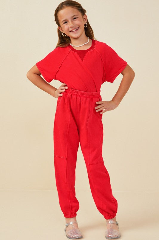 Hayden Girl Terry Set Red