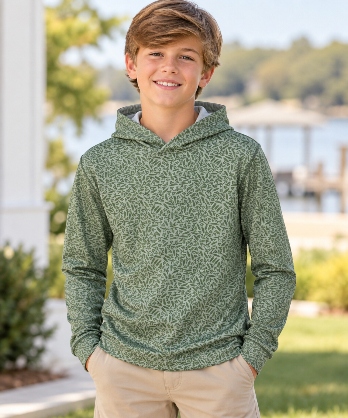 Properly Tied Boys Range Hoodie Waterfowl