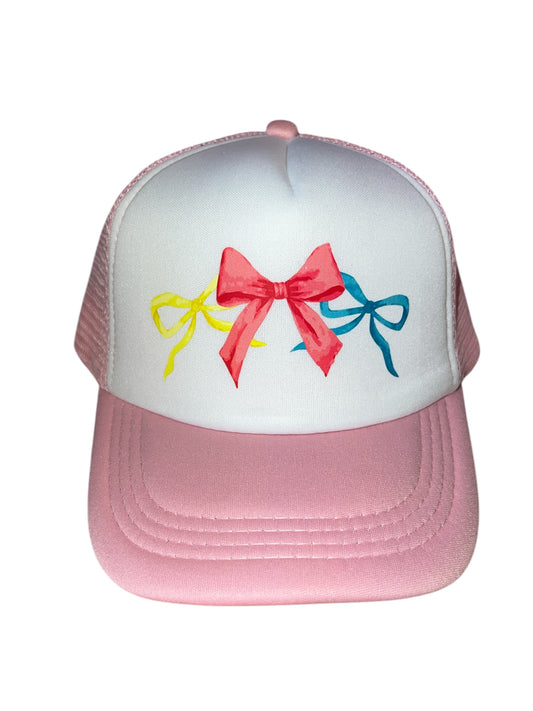 Bright Bows Youth Pink Trucker Hat