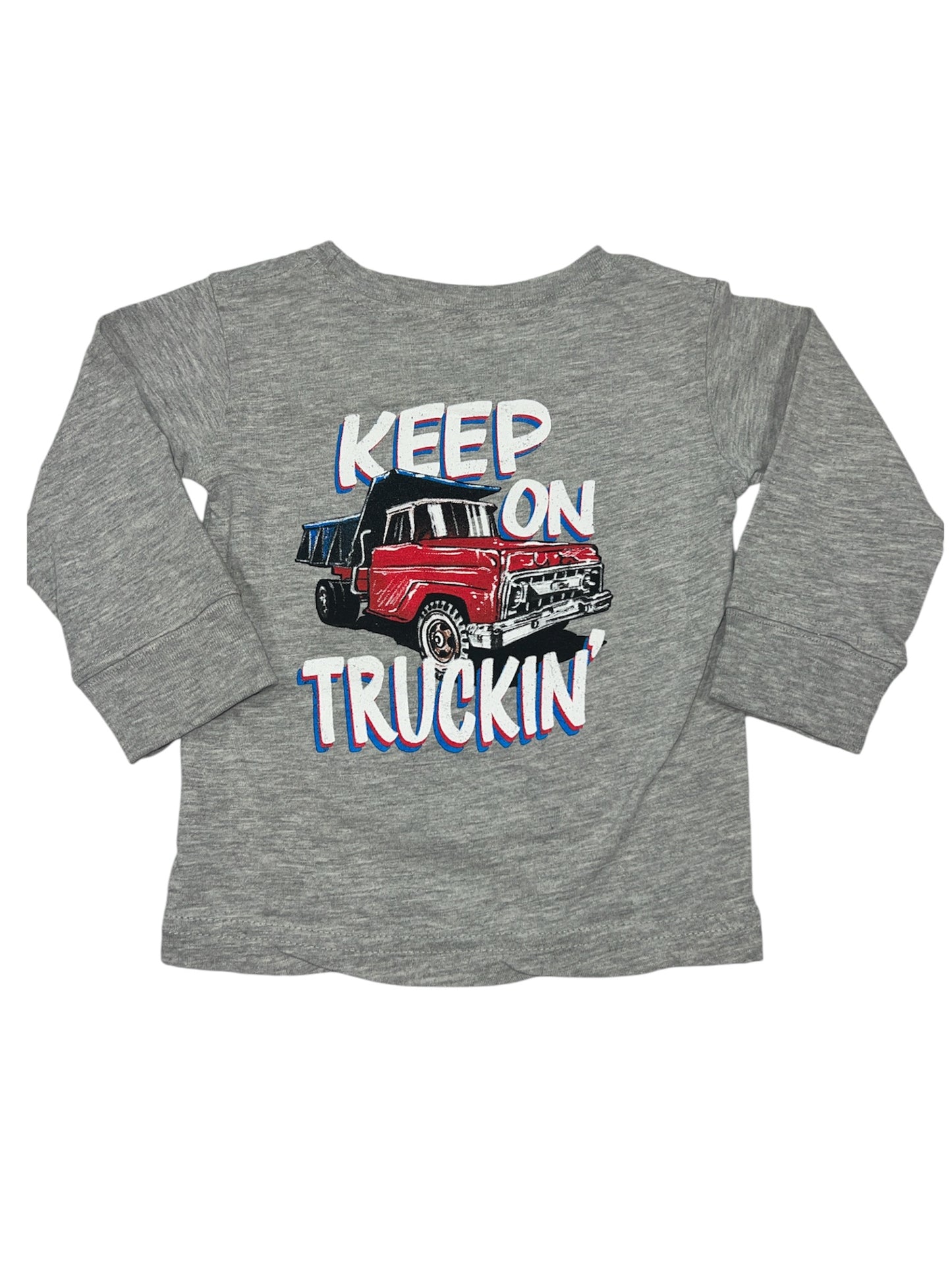 Heather Grey Keep On Truckin LS Tee