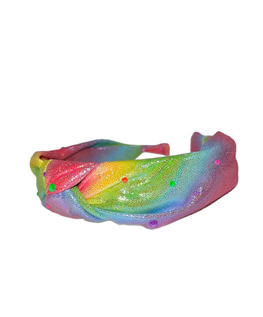 Crystallized shimmer tie dye Galaxy Knot Headband