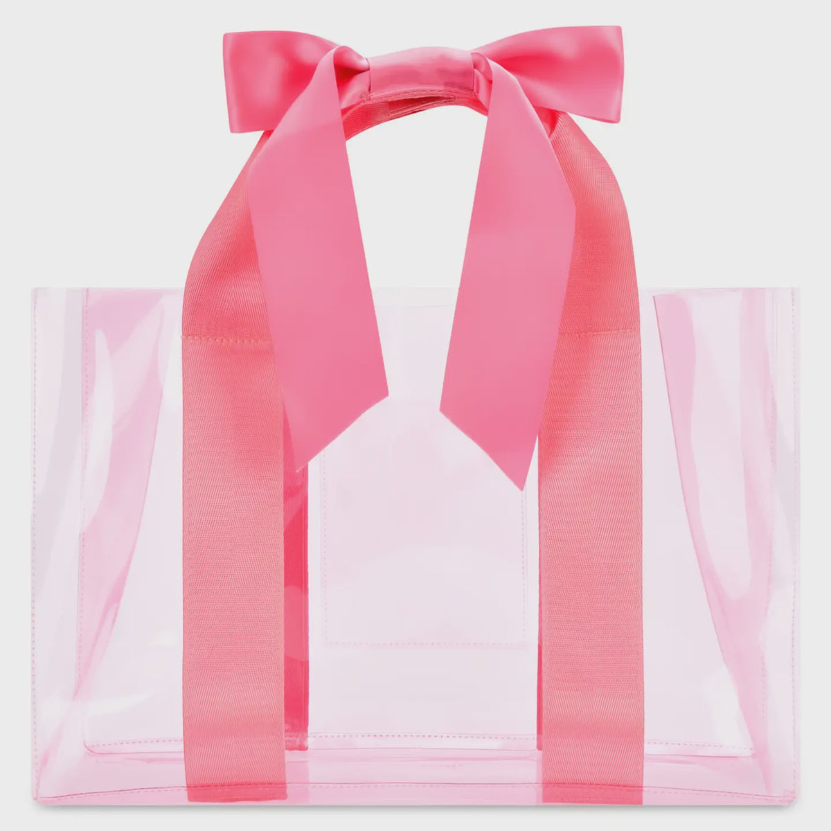 Iscream Pink Bow Clear Tote Bag