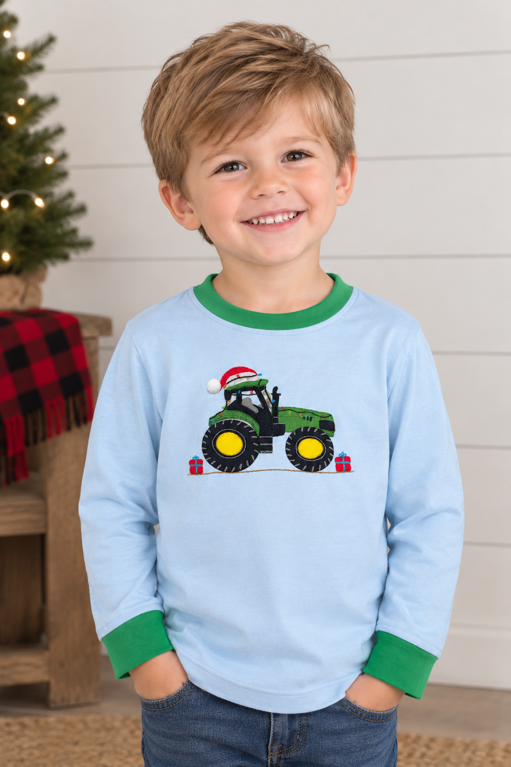 Squiggles Festive John LS Tee