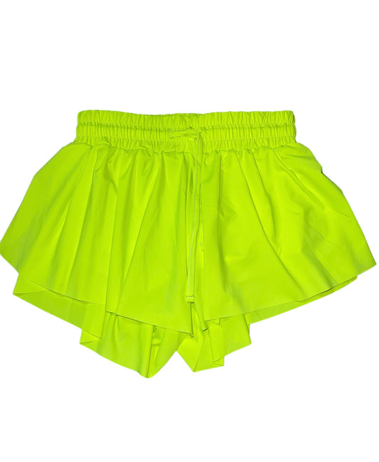 Neon Yellow Fly Away Short