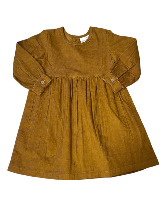 Brown Corduroy LS Dress