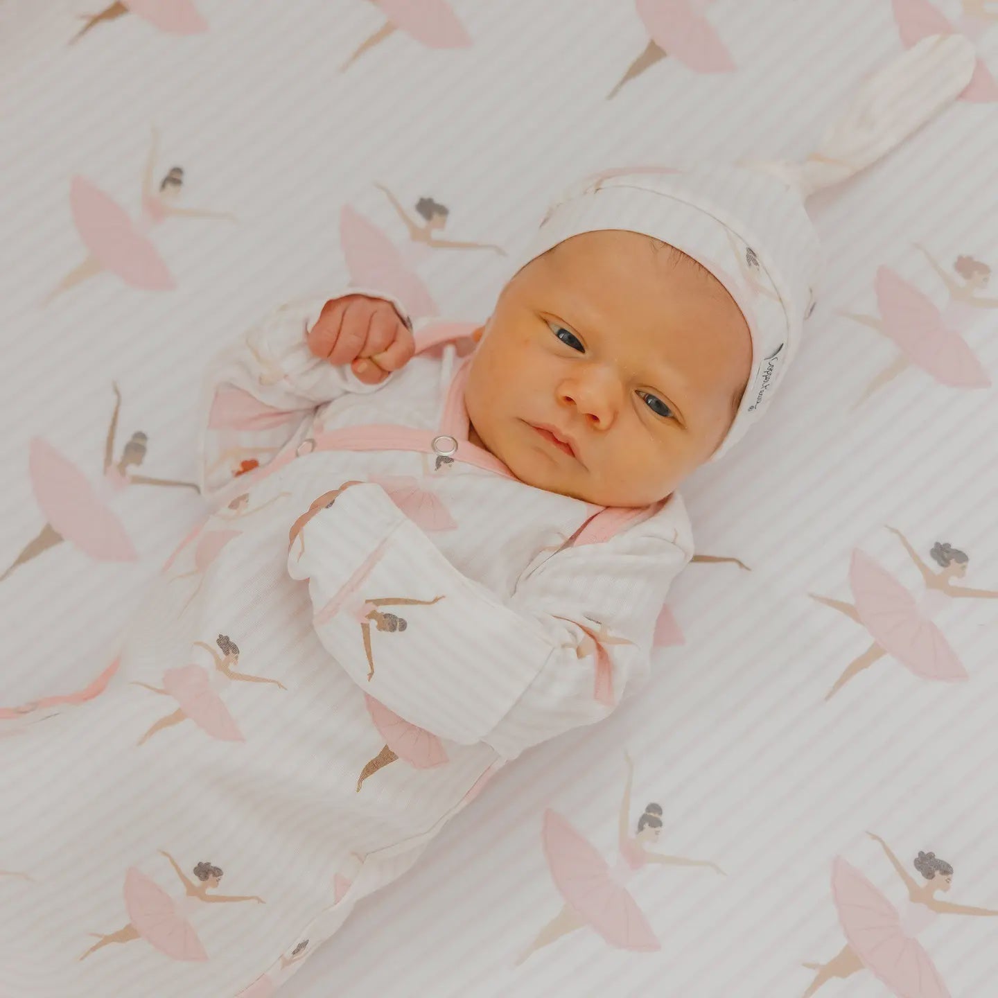 Copper Pearl NB Top Knot Hat - Katerina