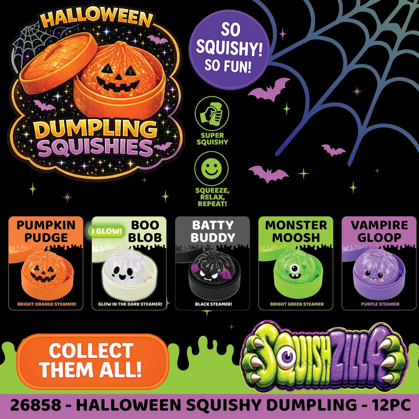Novelty Brands Halloween Dumpling Squishies