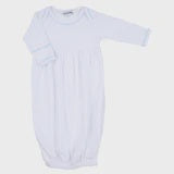 Magnolia Baby Baby Joy Crochet Trim Gown - Blue