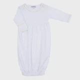Magnolia Baby Baby Joy  Crochet Trim Gown - Yellow
