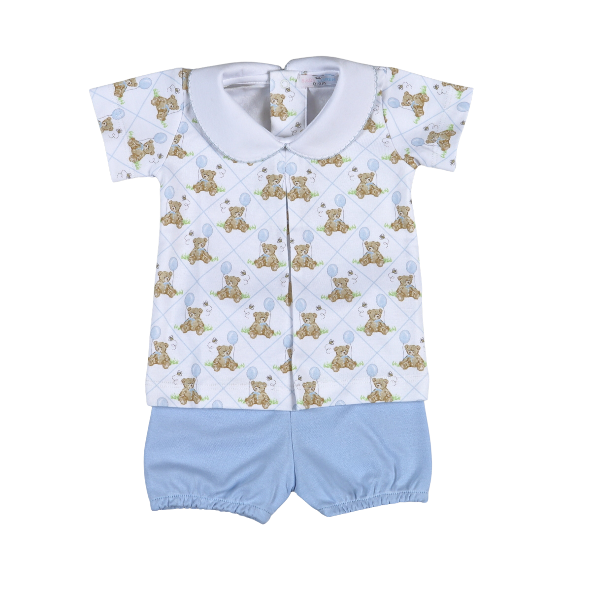 Baby Loren Teddy Bear Diaper Cover Set - Blue