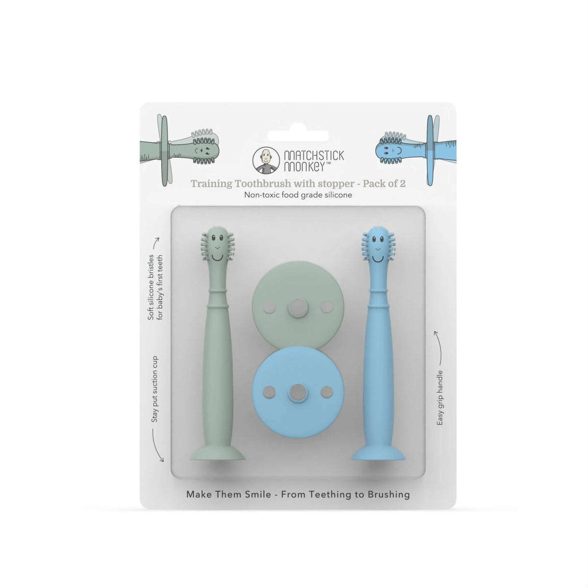 Matchstick Monkey Training Toothbrush with Stopper