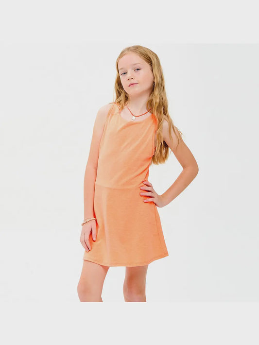 Good Girl Cross-Strap Back Mini Dress - Neon Orange