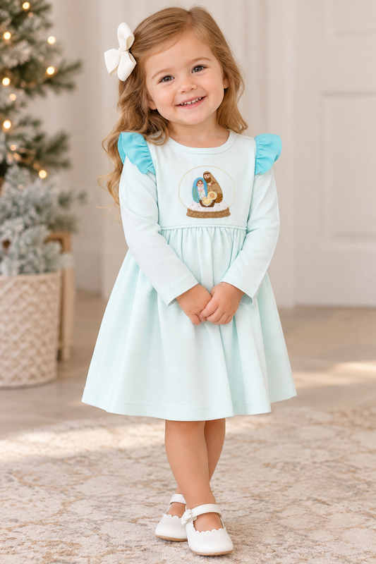 Squiggles Holy Night LS Dress