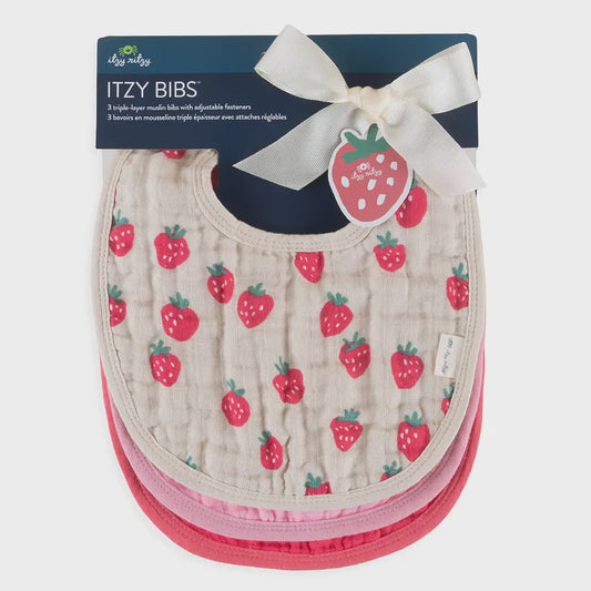 Itzy Ritzy Bibs Strawberries & Cream