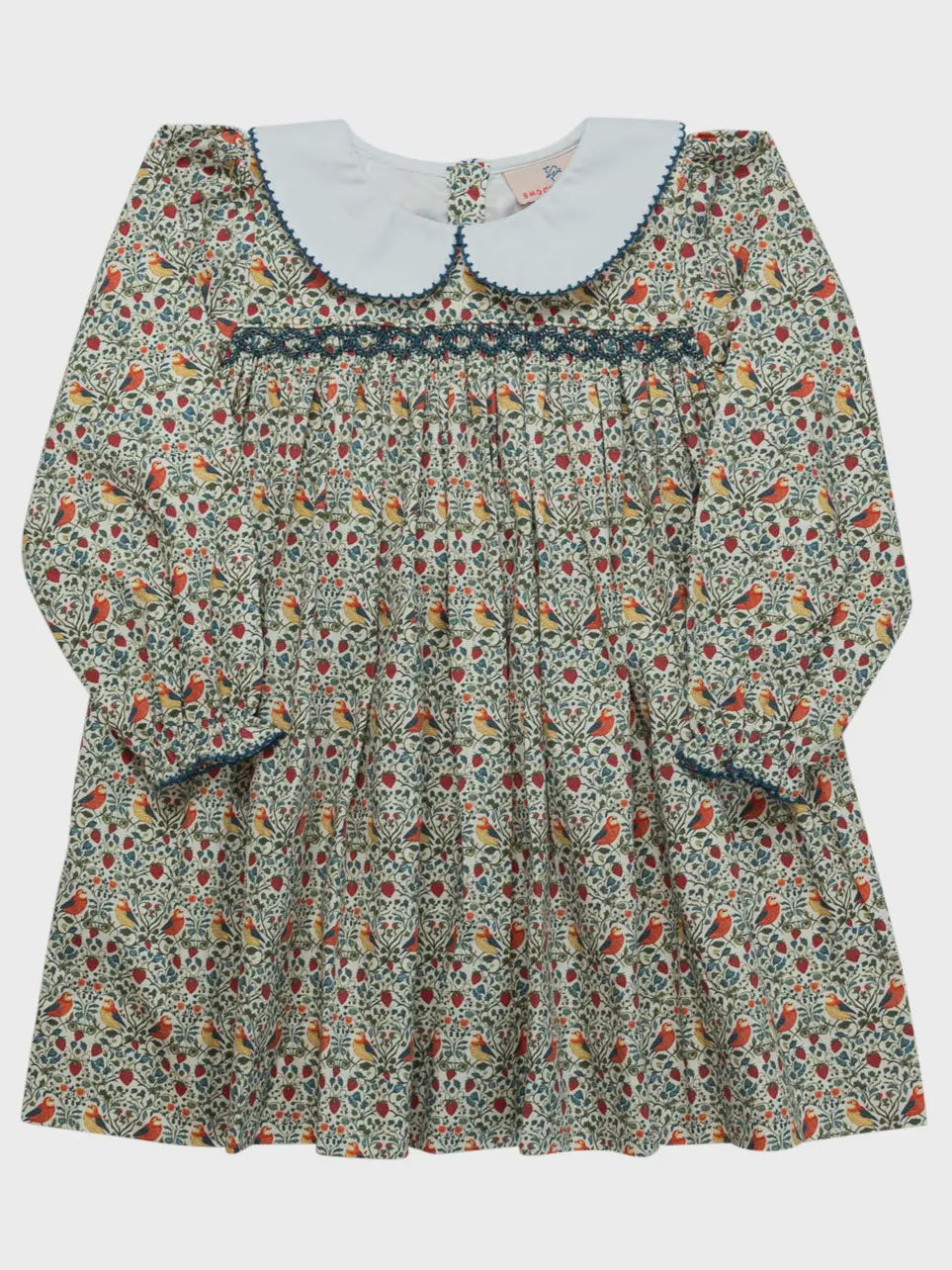 Smockingbird William Morris Bird Print Dress
