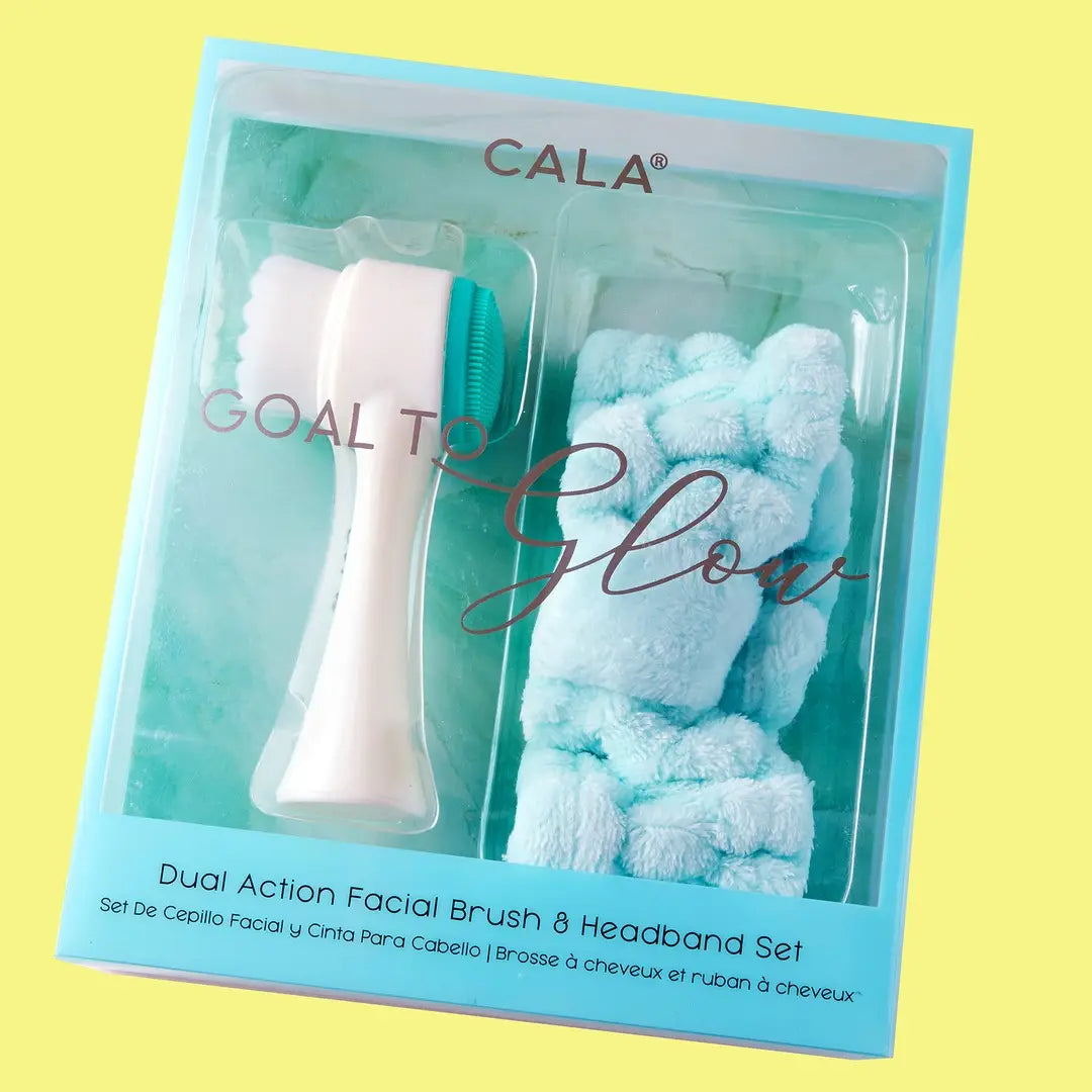 Cala Goal to Glow Facial Brush & Headband Set