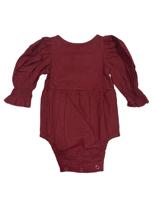 Cranberry Ruffle LS Bubble