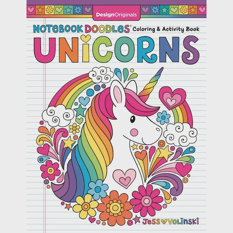 Notebook Doodles Unicorns Coloring & Activity Book