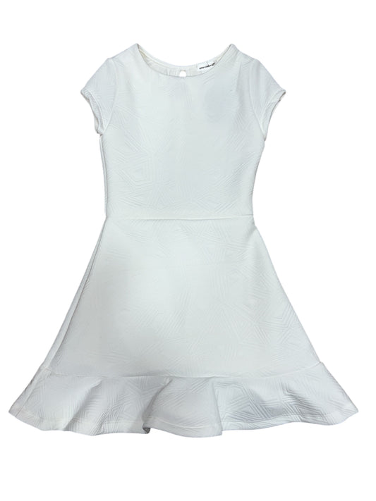 Kim Ivory Textured Cap Sleeve Dress