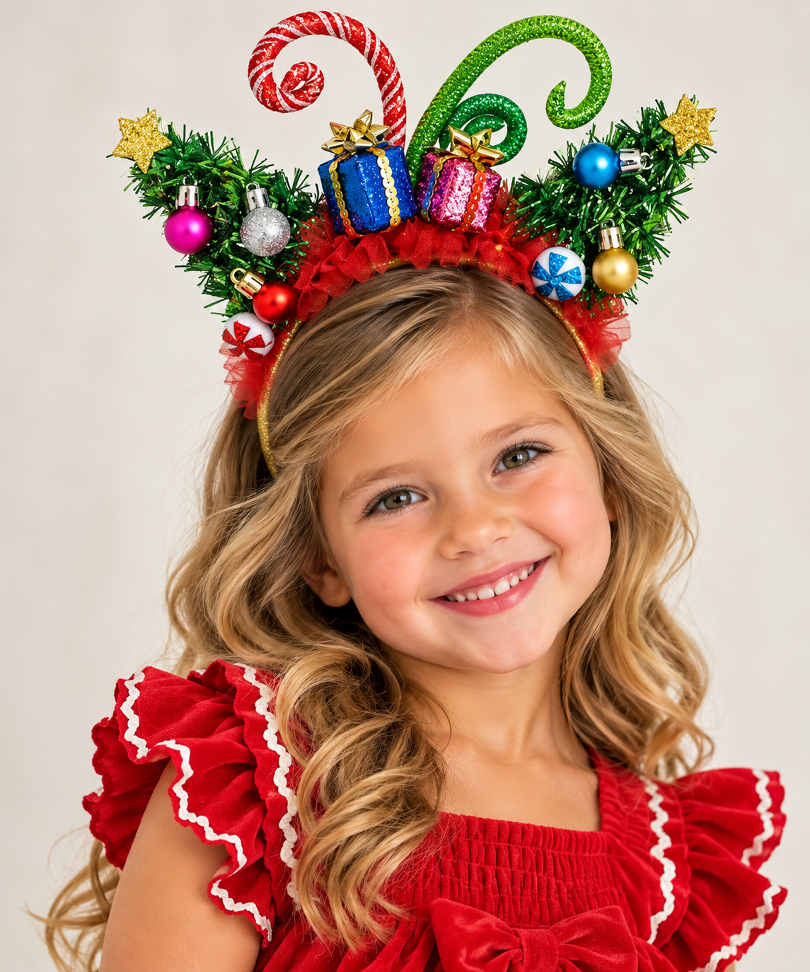 Mud Pie Light Up  Christmas Headband - Gold