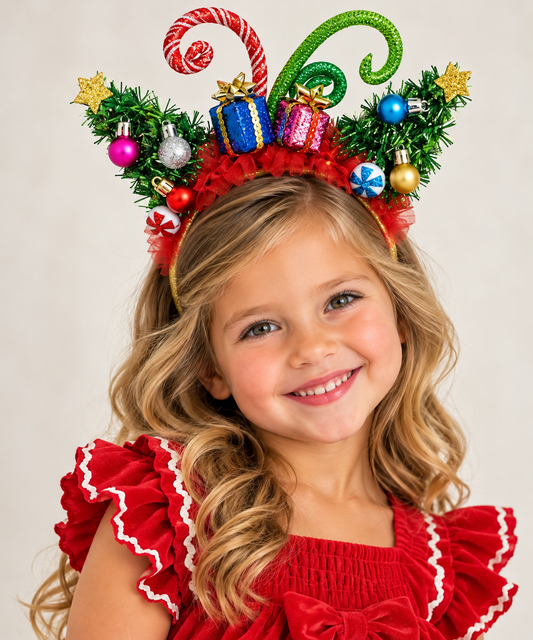 Mud Pie Light Up  Christmas Headband - Gold