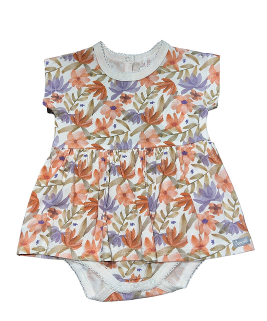 Spring Floral Skirted Romper