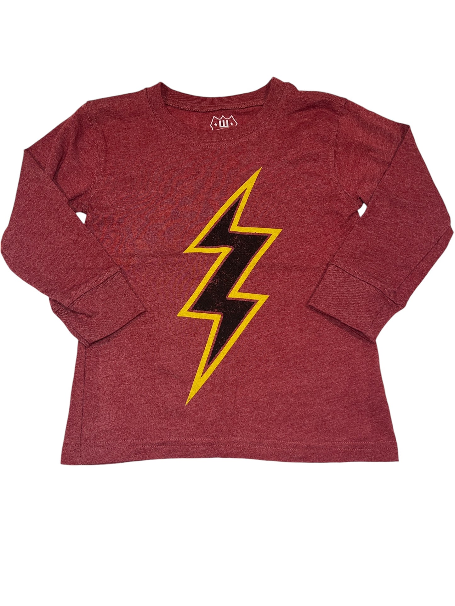 Red Lightning Bolt LS Tee