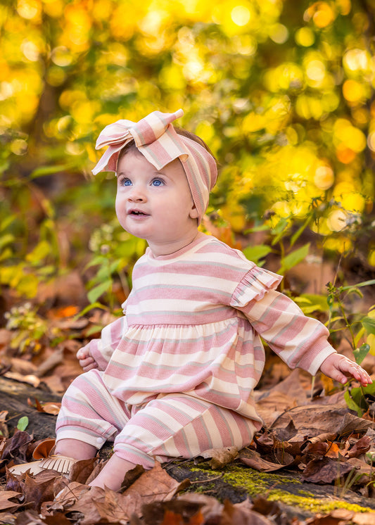 Mabel & Honey Candy Stripe Romper