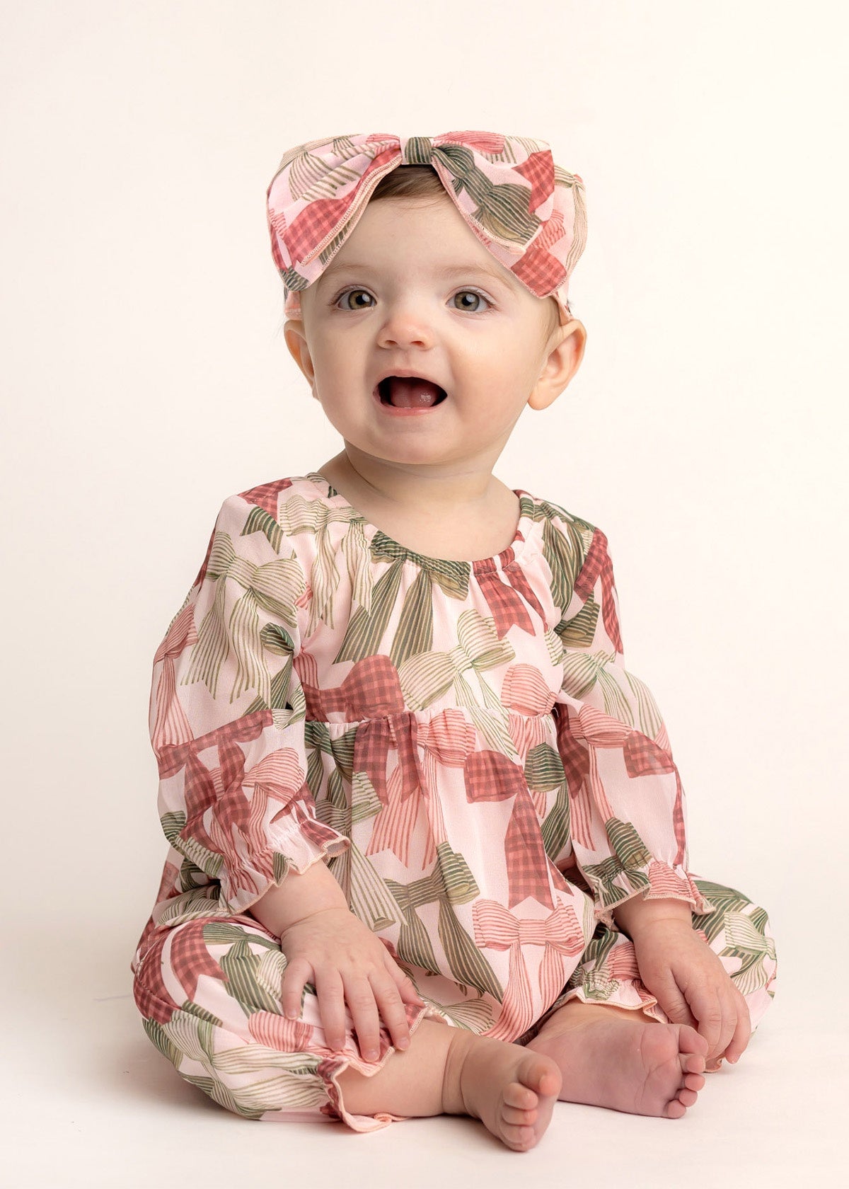 Mabel & Honey Bow-tiful Romper