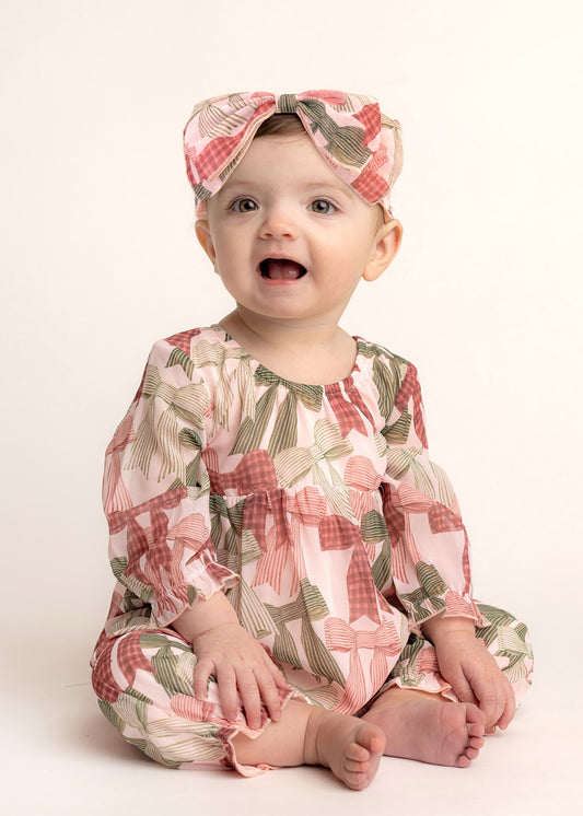 Mabel & Honey Bow-tiful Romper