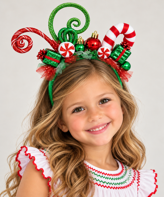 Mud Pie Light Up Christmas Headband - Green