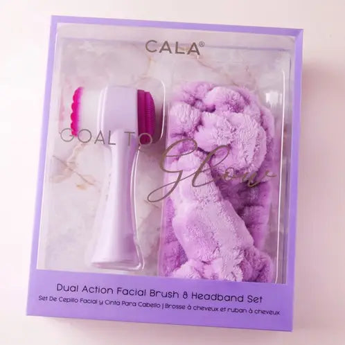 Cala Goal to Glow Facial Brush & Headband Set