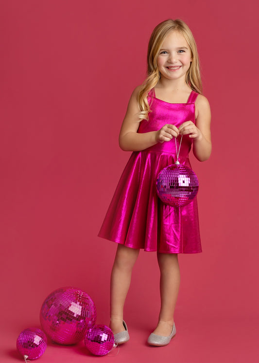 Isobella & Chloe Sleeveless Glitterball Dress