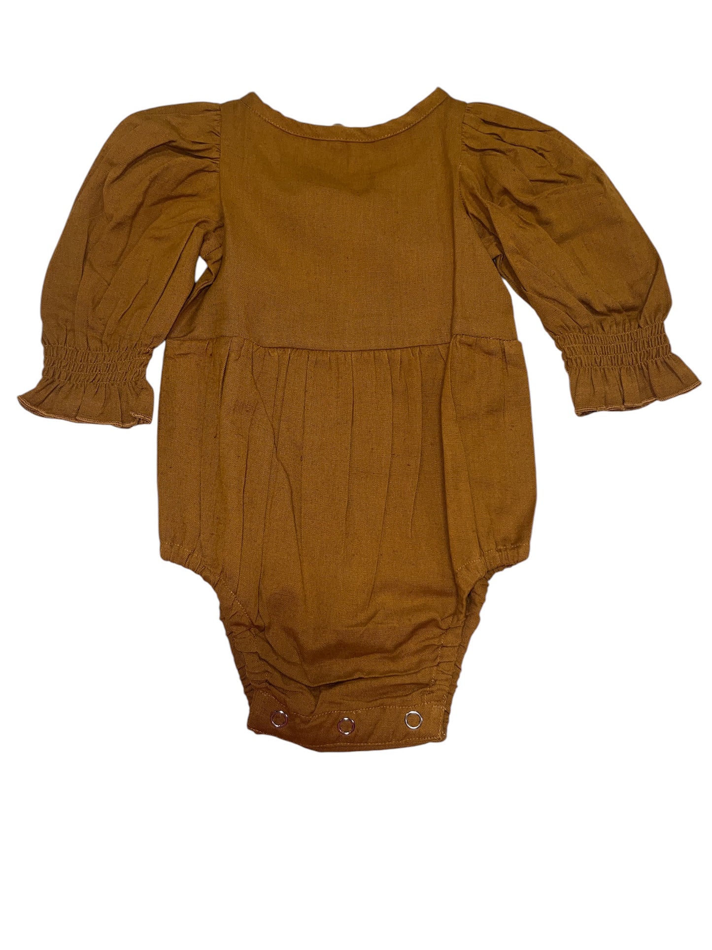 Brown Ruffle LS Bubble