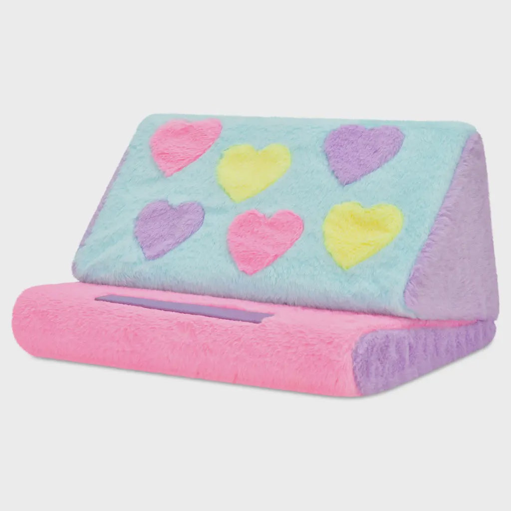 Iscream Hearts Color Block Tablet Pillow