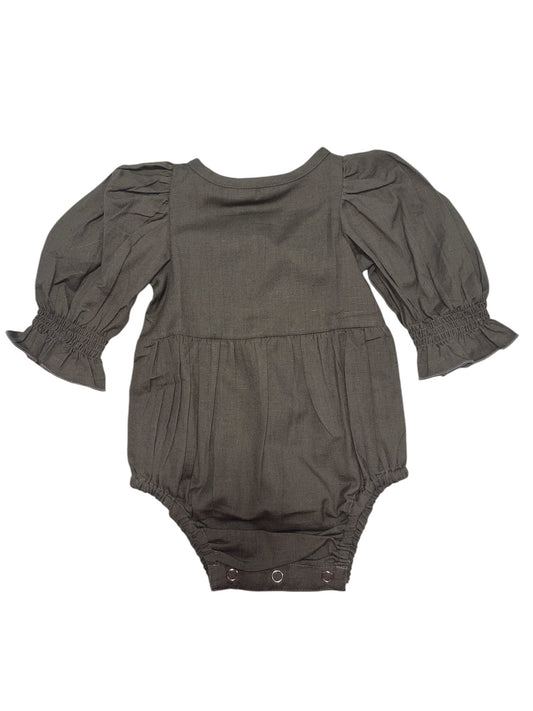 Grey Ruffle LS Bubble