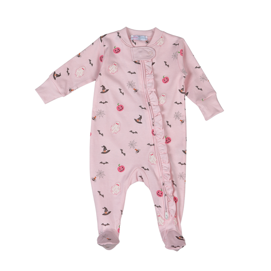 Baby Loren Spookie Time Pima Zipper Footie