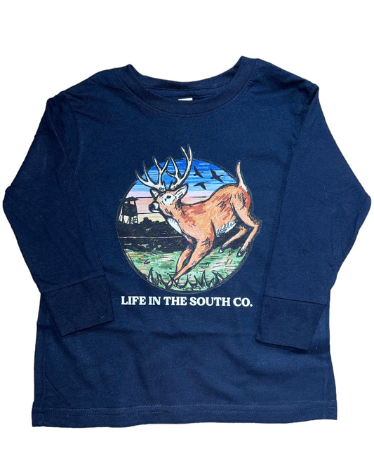 Navy Jumping Buck Tee