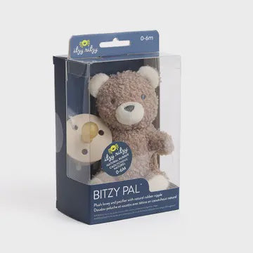 Bitzy Pal Natural Rubber Pacifier & Plush Bear