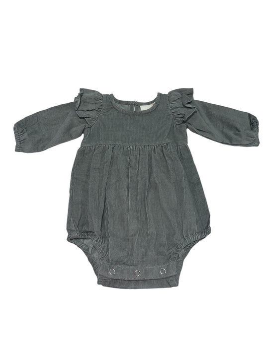 Grey Corduroy Ruffle Bubble