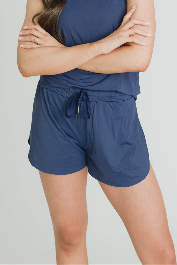Belle Cher Butterfly Shorts - Navy Blue